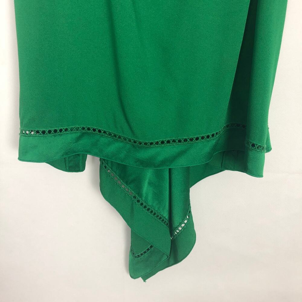 Rachel Zoe Green Sleeveless Ruffle Top Size 8 - Picture 4 of 12